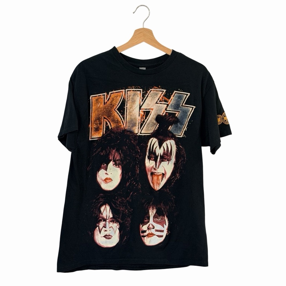 KISS End of‎ the Road World Tour Final Tour Ever Band T-Shirt Black Size L